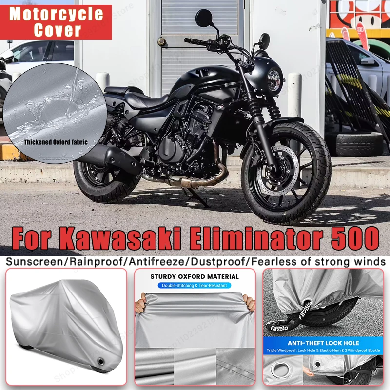 For Kawasaki Eliminator 500 No Ear Motorcycle Cover -Outdoor Full Body Protection, Waterproof Dustproof Sunscreen Moto Accessory
For Kawasaki Eliminator 500 No Ear Motorcycle Cover -Outdoor Full Body Protection, Waterproof Dustproof Sunscreen Moto Accessory