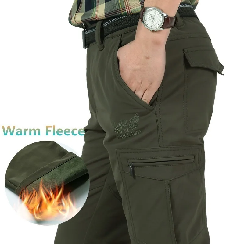 Winter Outdoor Plus Velvet Warm Waterproof Fleece Trousers Men Riding Fishing Climbing Soft Shell Thick Windproof Military Pants
Winter Outdoor Plus Velvet Warm Waterproof Fleece Trousers Men Riding Fishing Climbing Soft Shell Thick Windproof Military Pants
