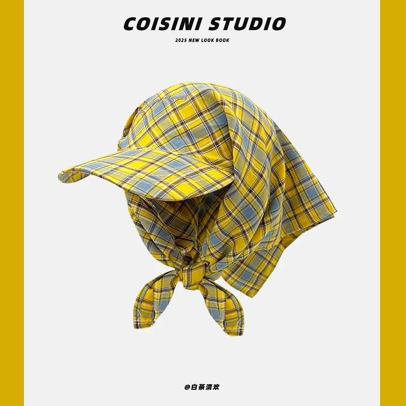 Korean Personalized Retro Color Matching Plaid Strap Baseball Cap Women's Spring and Summer Street Trend Sunshade Hair Towel Hat
Korean Personalized Retro Color Matching Plaid Strap Baseball Cap Women's Spring and Summer Street Trend Sunshade Hair Towel Hat