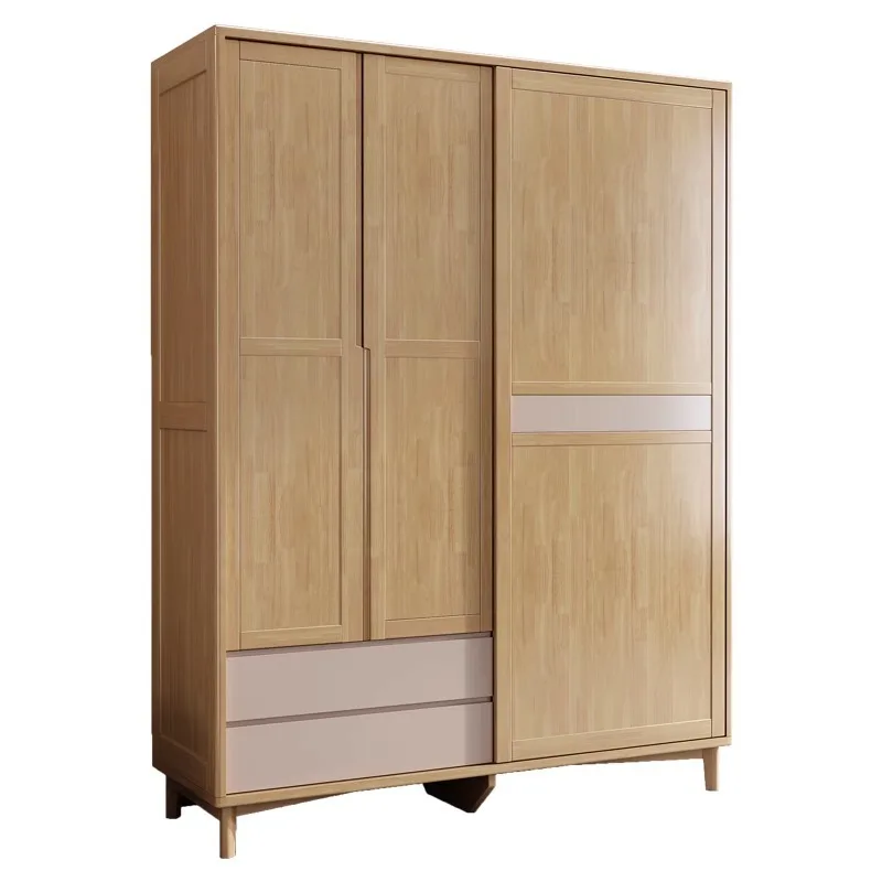 Nordic solid wood wardrobe sliding door simple modern small apartment family bedroom
Nordic solid wood wardrobe sliding door simple modern small apartment family bedroom