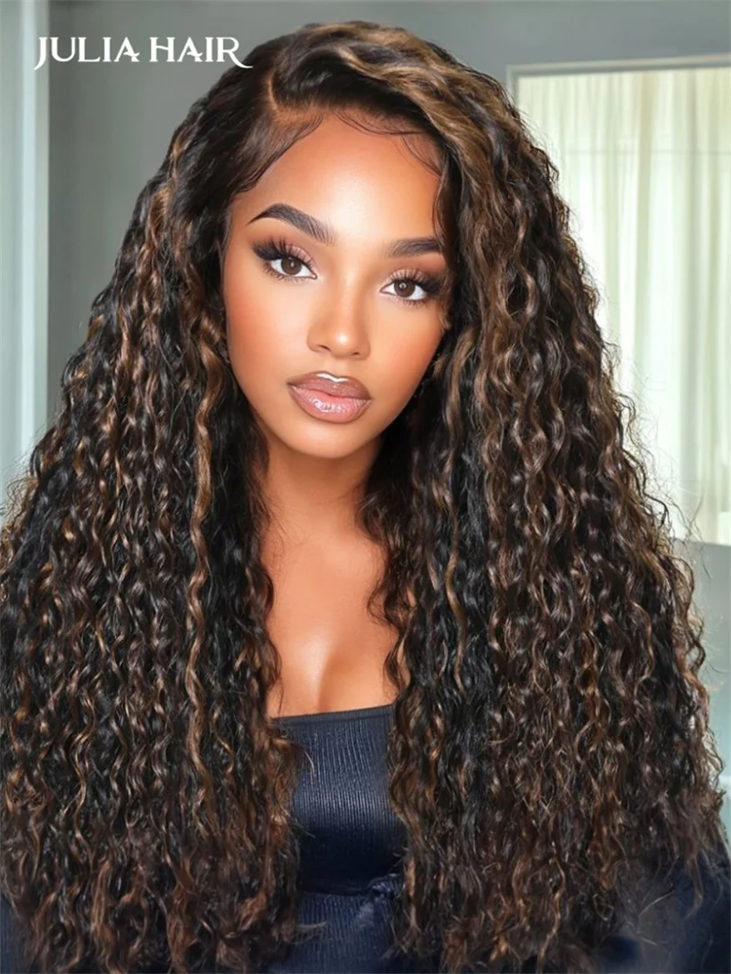 Julia Hair 7x5 Bye Bye Knots Water Wave Glueless Wig Human Hair Golden Brown Highlight Lace Closure Human Hair Wig 180% Density
Julia Hair 7x5 Bye Bye Knots Water Wave Glueless Wig Human Hair Golden Brown Highlight Lace Closure Human Hair Wig 180% Density