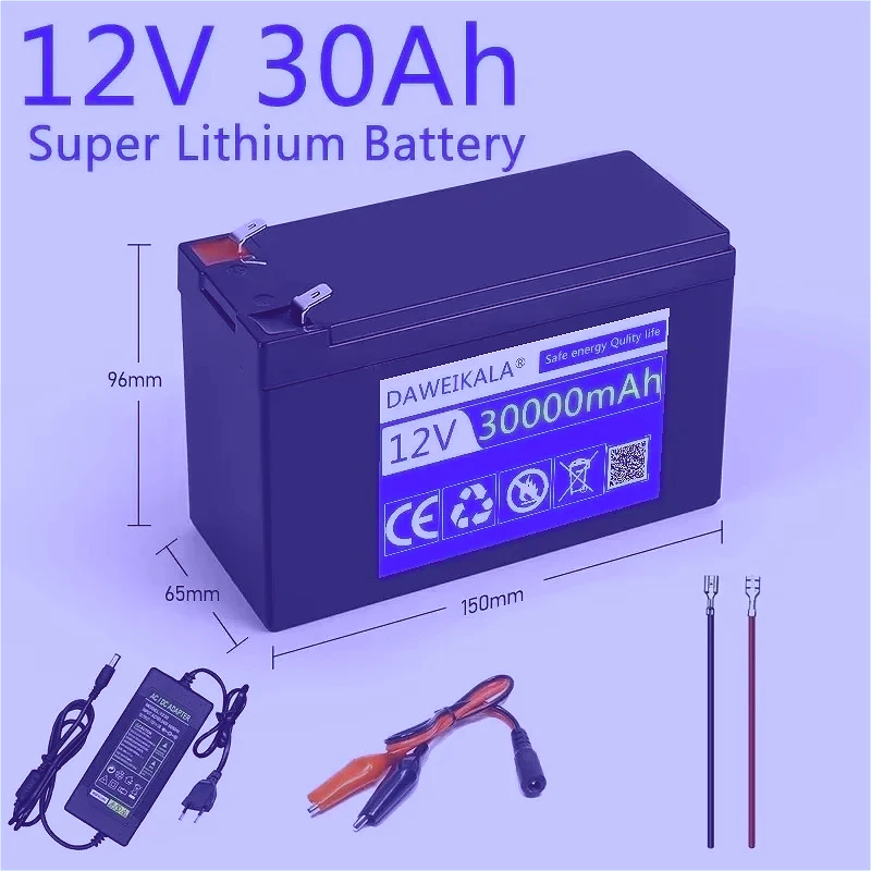 12V Battery 30Ah 18650 lithium battery pack 30A sprayer built-in high current BMS electric vehicle battery 12.6V 3A charger
12V Battery 30Ah 18650 lithium battery pack 30A sprayer built-in high current BMS electric vehicle battery 12.6V 3A charger