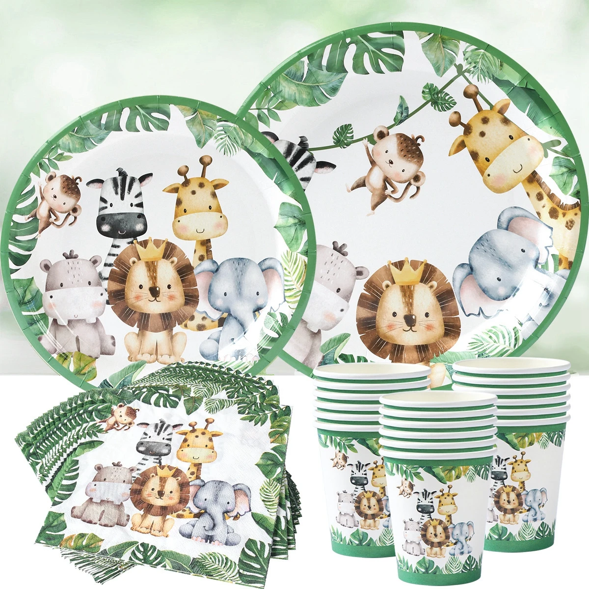 Jungle Safari Disposable Tableware Wild One Birthday Decoration Safari Birthday Party Supplies Jungle Animals Baby Shower Decor
Jungle Safari Disposable Tableware Wild One Birthday Decoration Safari Birthday Party Supplies Jungle Animals Baby Shower Decor