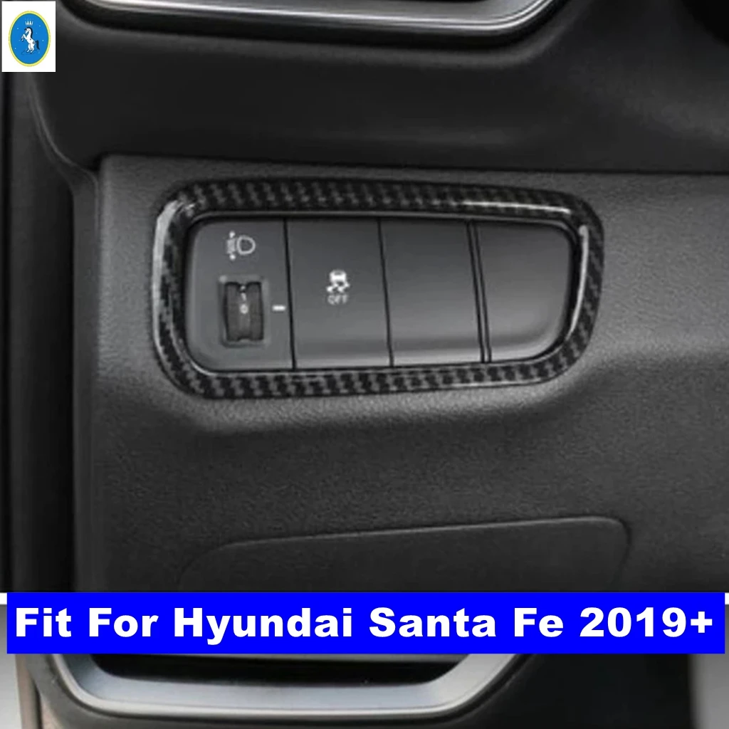 Fit For Hyundai Santa Fe 2019 - 2023 Auto Front Head Lights Lamp Switch Button Cover Trim ABS Interior Accessories Carbon Fiber
Fit For Hyundai Santa Fe 2019 - 2023 Auto Front Head Lights Lamp Switch Button Cover Trim ABS Interior Accessories Carbon Fiber