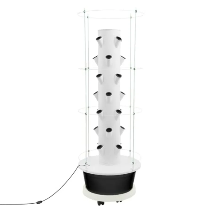 Vertical Hydroponic Tower with Climbing Trellis for Indoor Outdoor Herb Garden 28 Planting Pods System for Tomatoes and Strawbe
Vertical Hydroponic Tower with Climbing Trellis for Indoor Outdoor Herb Garden 28 Planting Pods System for Tomatoes and Strawbe