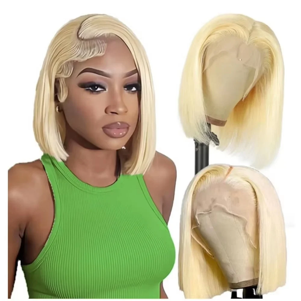 Short Bob 613 Colored Human Hair Wig 13x4 Lace Front Pre Plucked Hairline 200 Density Straight Lace Front Wig For Black Women
Short Bob 613 Colored Human Hair Wig 13x4 Lace Front Pre Plucked Hairline 200 Density Straight Lace Front Wig For Black Women