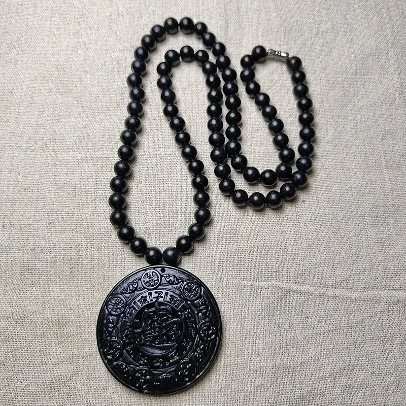 Yaowangshi Lucky Treasure Pendant Dark Green Necklace Strong Magnetic Serpentine Round Brand
Yaowangshi Lucky Treasure Pendant Dark Green Necklace Strong Magnetic Serpentine Round Brand