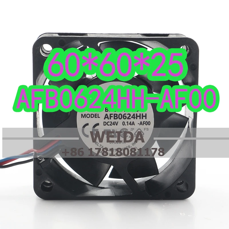 Трехпроводной 6-см вентилятор охлаждения Delta 24V 0.14A AC EC 6025 с двойным шарикоподшипником, инверторный, осевого типа, AFB0624HH-AF00
Трехпроводной 6-см вентилятор охлаждения Delta 24V 0.14A AC EC 6025 с двойным шарикоподшипником, инверторный, осевого типа, AFB0624HH-AF00