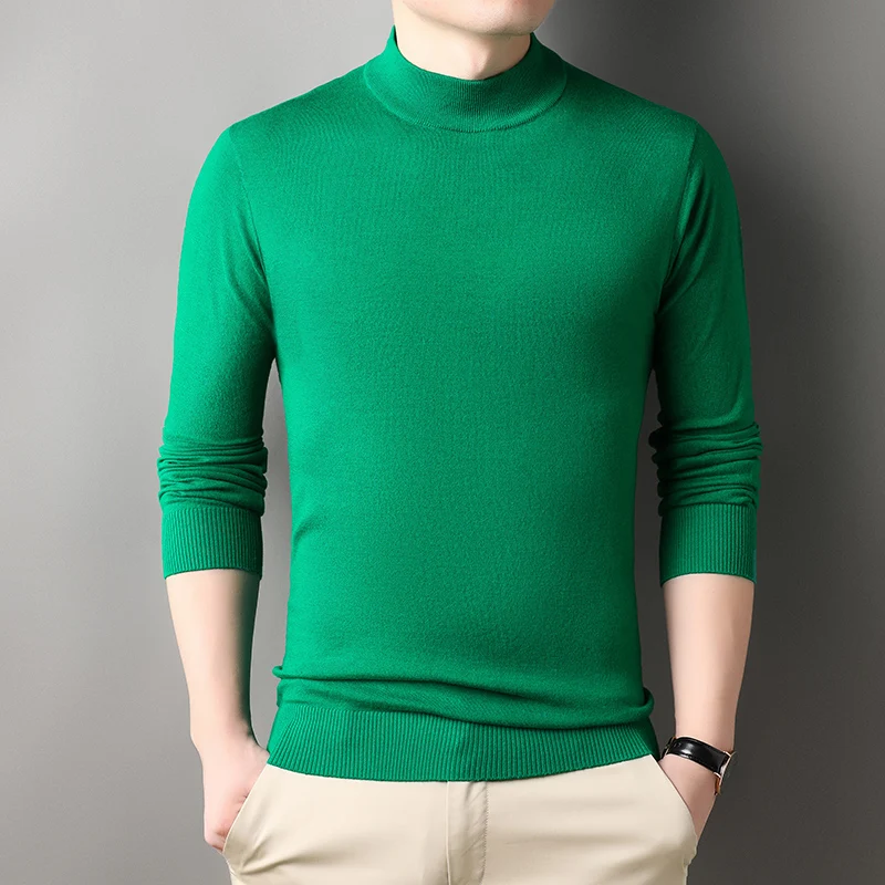 New Men Real Wool Knitwear Tee Tops Autumn & Winter Turtleneck Cashmere Sweater Male Solid Color Casual Wooll Knit Tee Shirts
New Men Real Wool Knitwear Tee Tops Autumn & Winter Turtleneck Cashmere Sweater Male Solid Color Casual Wooll Knit Tee Shirts