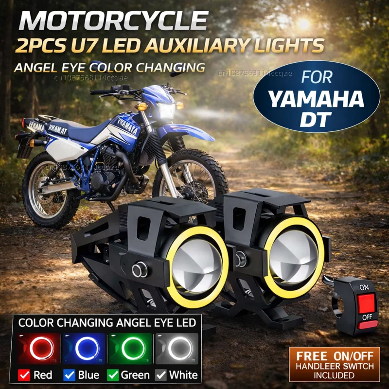 Waterproof Motorcycle LED Headlight 3000LMW U7 Motorbike LED Driving Fog Spot Light with Switch For YAMAHA DT230 DT250 DT175
Waterproof Motorcycle LED Headlight 3000LMW U7 Motorbike LED Driving Fog Spot Light with Switch For YAMAHA DT230 DT250 DT175