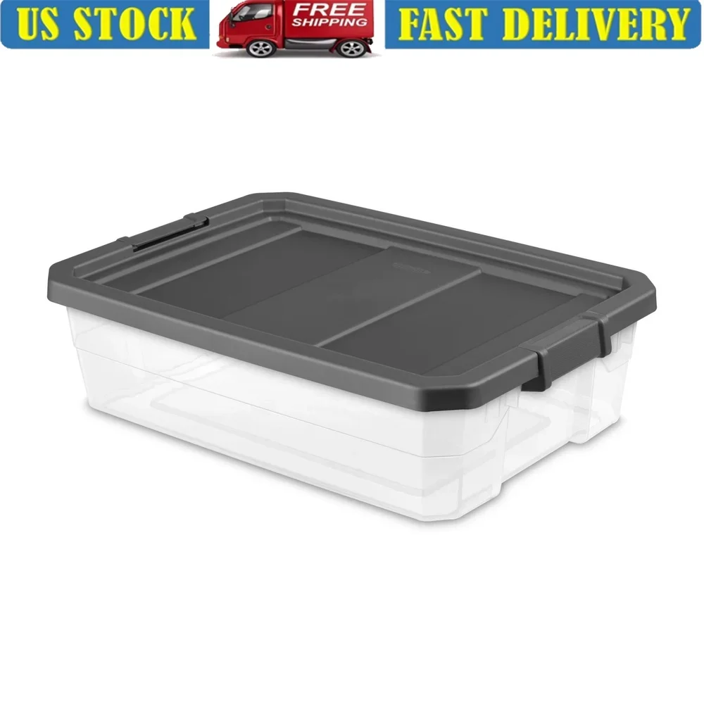 Durable Clear Plastic Stacker Box with Lid 40qt Heavy Duty Storage Bin Stackable Garage Basement Attic Organization
Durable Clear Plastic Stacker Box with Lid 40qt Heavy Duty Storage Bin Stackable Garage Basement Attic Organization