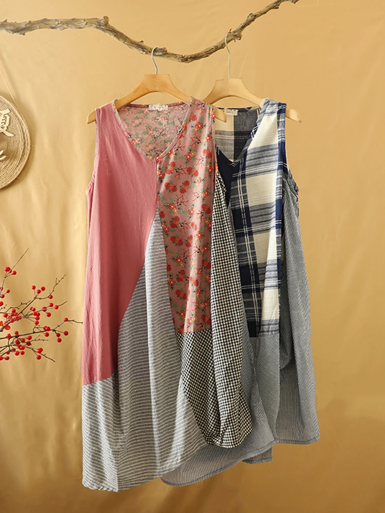 Anti-Aging Plaid Cotton Lin Vest Skirt Large Size Women's Ele V-ne Slimming Asymmetric Dr Commute Vintage Sle
Anti-Aging Plaid Cotton Lin Vest Skirt Large Size Women's Ele V-ne Slimming Asymmetric Dr Commute Vintage Sle