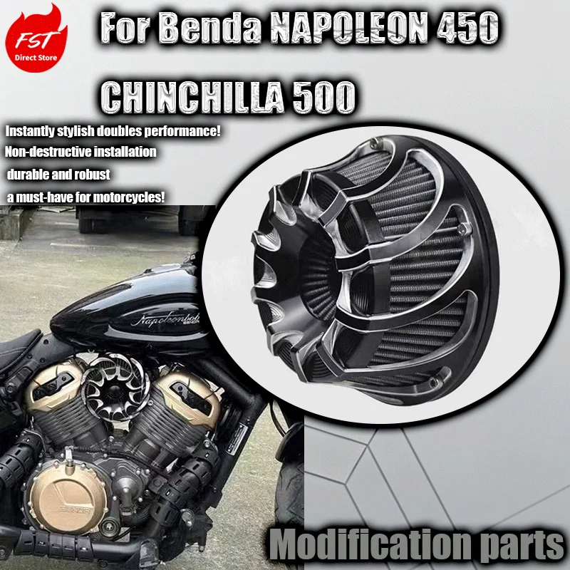 Modified Left & Right Retro Turbo Air Filter Decorative Accessories for Benda Napoleon 450 / Chinchilla 500
Modified Left & Right Retro Turbo Air Filter Decorative Accessories for Benda Napoleon 450 / Chinchilla 500