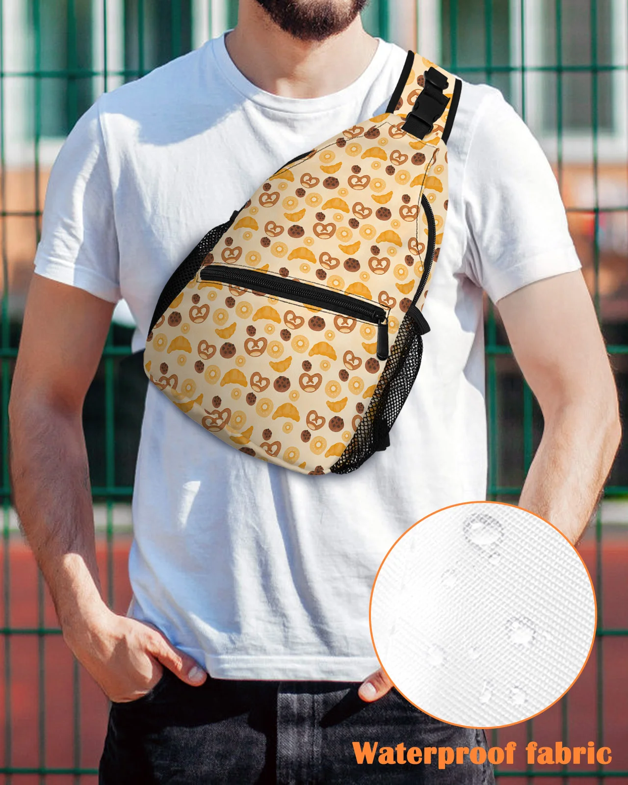 Kitchen Elements Bread Donuts Retro Chest Bag for Men Women Casual Crossbody Bag Outdoor Travel Climb Waterproof Sling Bag
Kitchen Elements Bread Donuts Retro Chest Bag for Men Women Casual Crossbody Bag Outdoor Travel Climb Waterproof Sling Bag