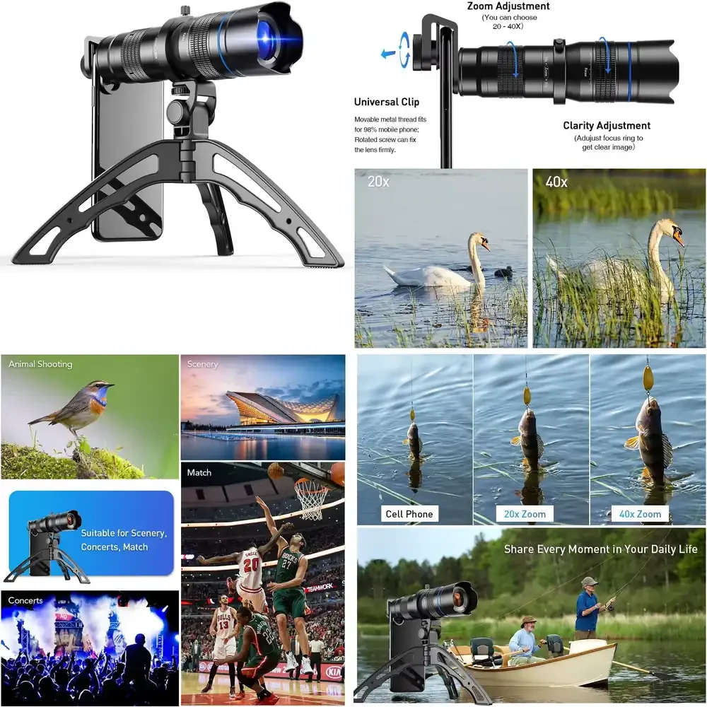 20X to 40X Zoom Lens with Monocular Eyepiece and Tripod
20X to 40X Zoom Lens with Monocular Eyepiece and Tripod