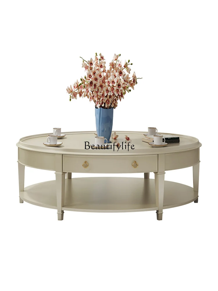 American Light Luxury Style Solid Wood Tea Table Modern Minimalist Living Room round Sofa and Tea Table Combination
American Light Luxury Style Solid Wood Tea Table Modern Minimalist Living Room round Sofa and Tea Table Combination