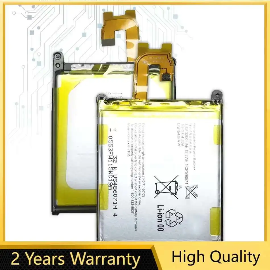 Mobile Phone Battery Eco-Friendly Powerful For Sony Xperia Z2 L50 L50w Sirius SO-03 D6503 D6502 LIS1543ERPC
Mobile Phone Battery Eco-Friendly Powerful For Sony Xperia Z2 L50 L50w Sirius SO-03 D6503 D6502 LIS1543ERPC