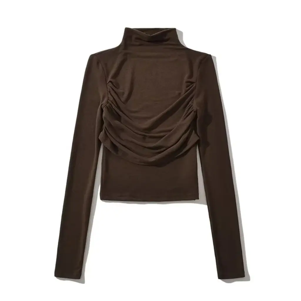 Women's Double-Layer Knitted Top European American Style Pleated Slimming Half Turtleneck Pullover T-Shirt for Autumn Winter
Women's Double-Layer Knitted Top European American Style Pleated Slimming Half Turtleneck Pullover T-Shirt for Autumn Winter