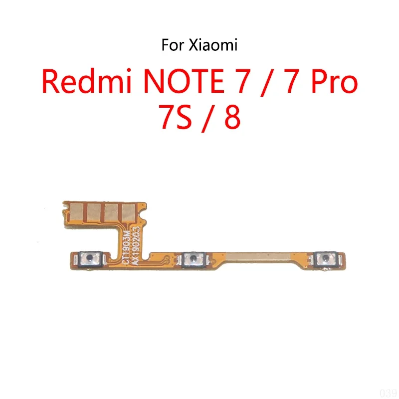 Pop For Redmi NOTE 7 Pro 7S 8 Power Button Switch Volume Mute Button On / Off Flex Cable