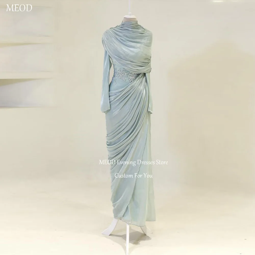 MEOD Crystal High Neck Muslim Women's Evening Gown Long Sleeve Dubai Abendkleid Elegant A line فساتين سهرة Customized
MEOD Crystal High Neck Muslim Women's Evening Gown Long Sleeve Dubai Abendkleid Elegant A line فساتين سهرة Customized