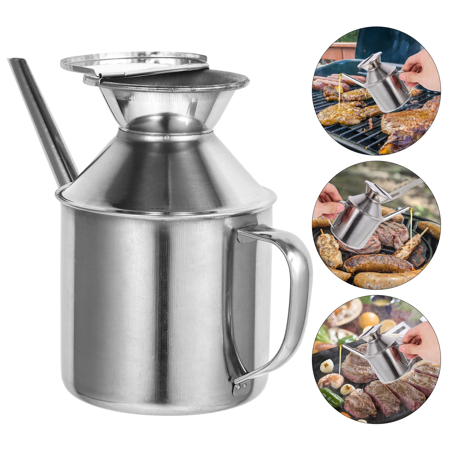 200Ml Oil Pot Stainless Steel Kitchen Container For Olive Oil Vinegar Soy Sauce Dispenser Storage Jar Grease Strainer Cooking
200Ml Oil Pot Stainless Steel Kitchen Container For Olive Oil Vinegar Soy Sauce Dispenser Storage Jar Grease Strainer Cooking