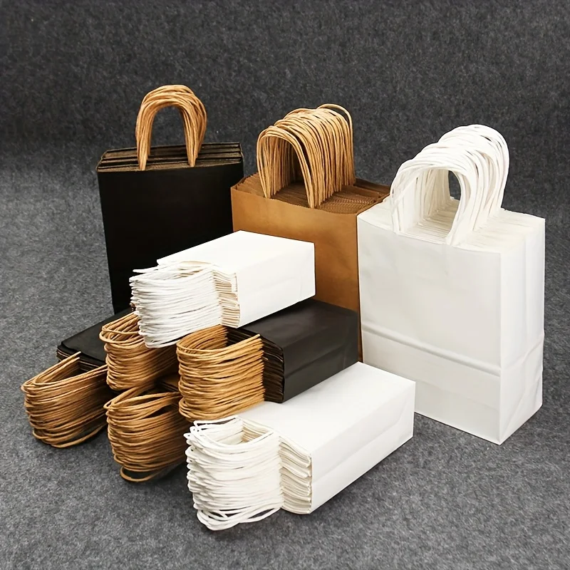 30 Pcs Foldable Kraft Paper Bags with Woven Handles Eco-friendly Shopping Gift Party Wedding Retail Packaging Durable Carry Bags
30 Pcs Foldable Kraft Paper Bags with Woven Handles Eco-friendly Shopping Gift Party Wedding Retail Packaging Durable Carry Bags