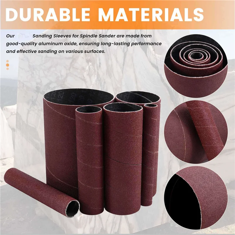 ABKU-12 Pack Sanding Sleeves For Spindle Sander, 120 Grit, Aluminum Oxide Sandpaper Power Sanding Sleeves
ABKU-12 Pack Sanding Sleeves For Spindle Sander, 120 Grit, Aluminum Oxide Sandpaper Power Sanding Sleeves