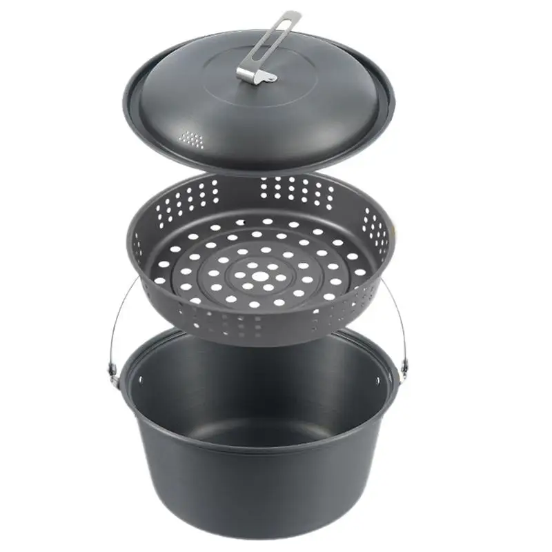 Camping Steamer Pot 4.5L Portable Steamer Camping Cooking Pot Non-Stick Pot Lightweight Cookware For Outdoor Dining For Rice
Camping Steamer Pot 4.5L Portable Steamer Camping Cooking Pot Non-Stick Pot Lightweight Cookware For Outdoor Dining For Rice