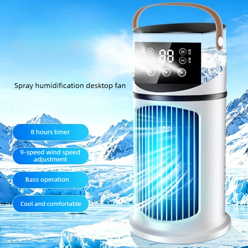 USB Desktop Fan Cooling Air Conditioner with 9 Speeds Low Noise Timer and Humidifier Portable Cooler Fan for Home Office
USB Desktop Fan Cooling Air Conditioner with 9 Speeds Low Noise Timer and Humidifier Portable Cooler Fan for Home Office