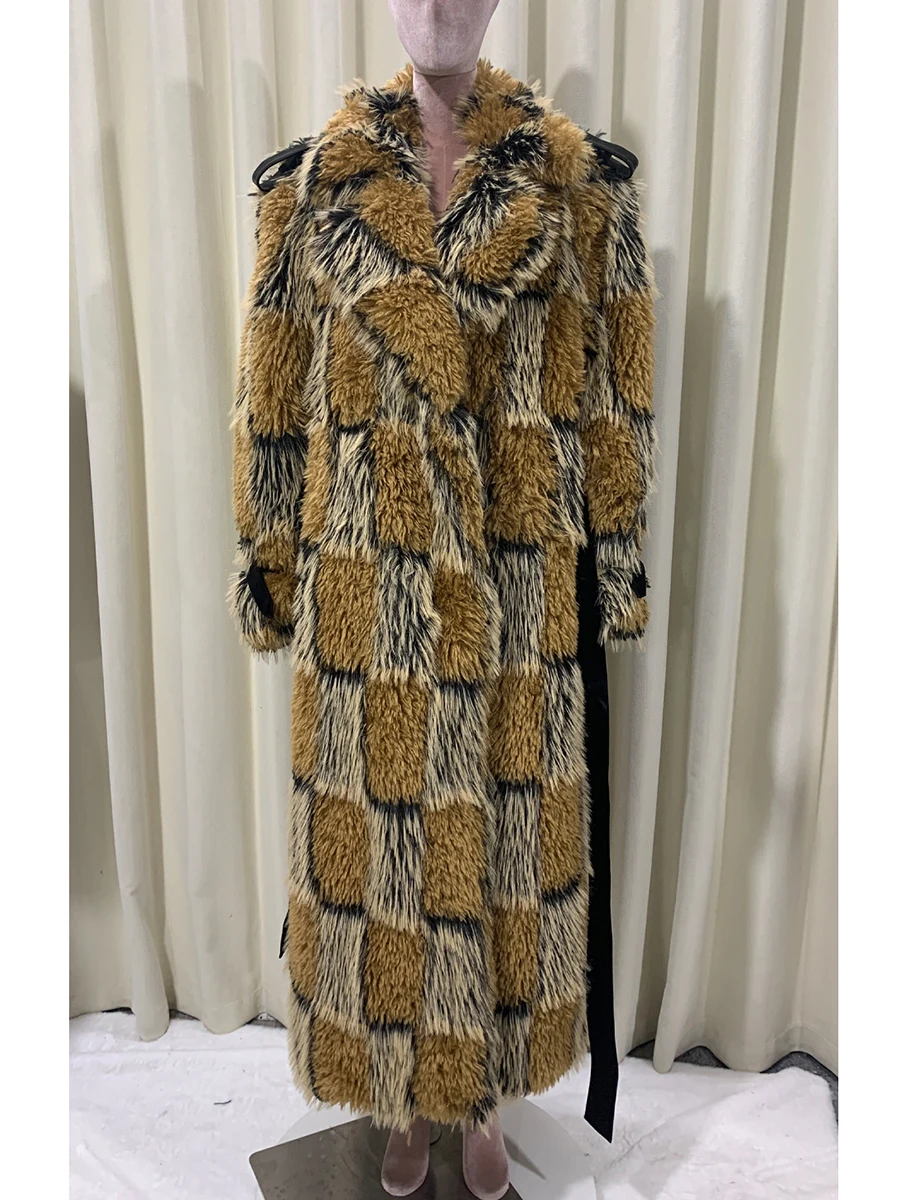 Autumn Winter Extra Long Oversized Thick Warm Soft Colorful Faux Fur Coat Women Shoulder Pads Luxury Loose Fluffy Overcoat 2025
Autumn Winter Extra Long Oversized Thick Warm Soft Colorful Faux Fur Coat Women Shoulder Pads Luxury Loose Fluffy Overcoat 2025