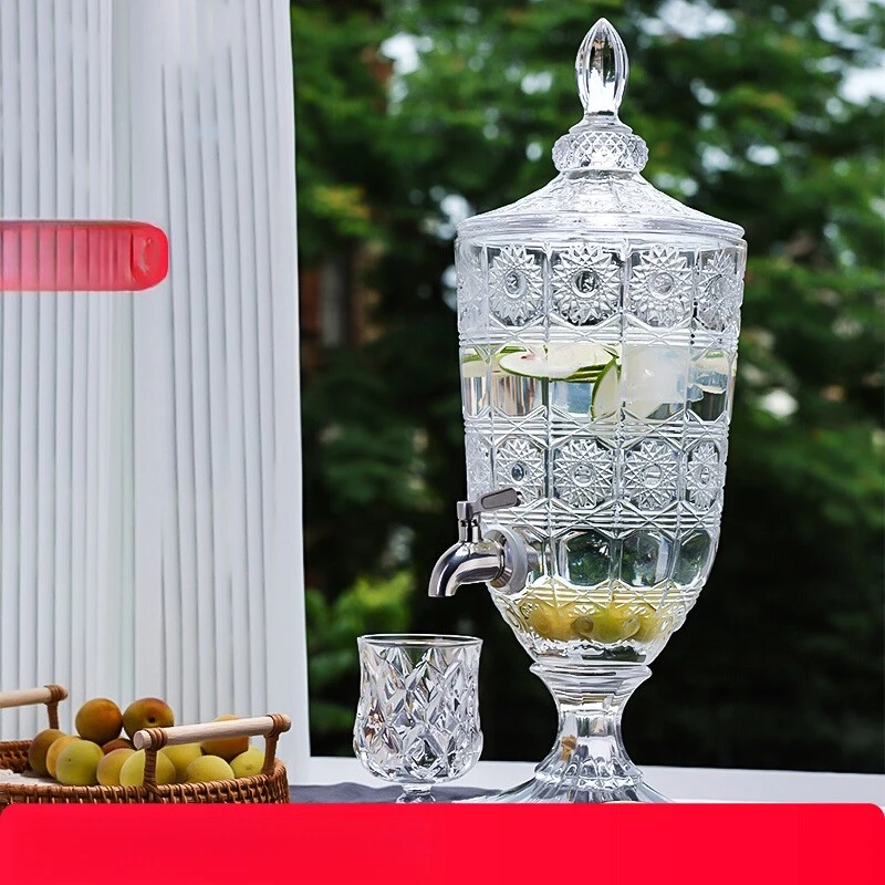 Высококачественный сетчатый красный стеклянный чайник для холодной воды с краном, пищевой бытовой большой емкости
Высококачественный сетчатый красный стеклянный чайник для холодной воды с краном, пищевой бытовой большой емкости