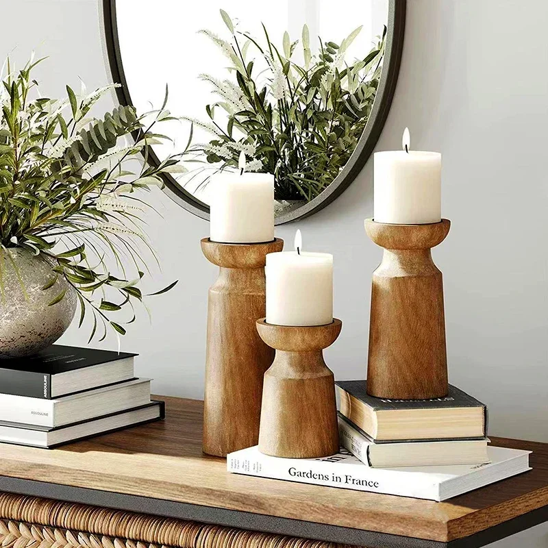 3PCS Natural Wooden Candlesticks Holders Retro Wedding Candle Holder Stand Festival Party Table Home Decorations
3PCS Natural Wooden Candlesticks Holders Retro Wedding Candle Holder Stand Festival Party Table Home Decorations