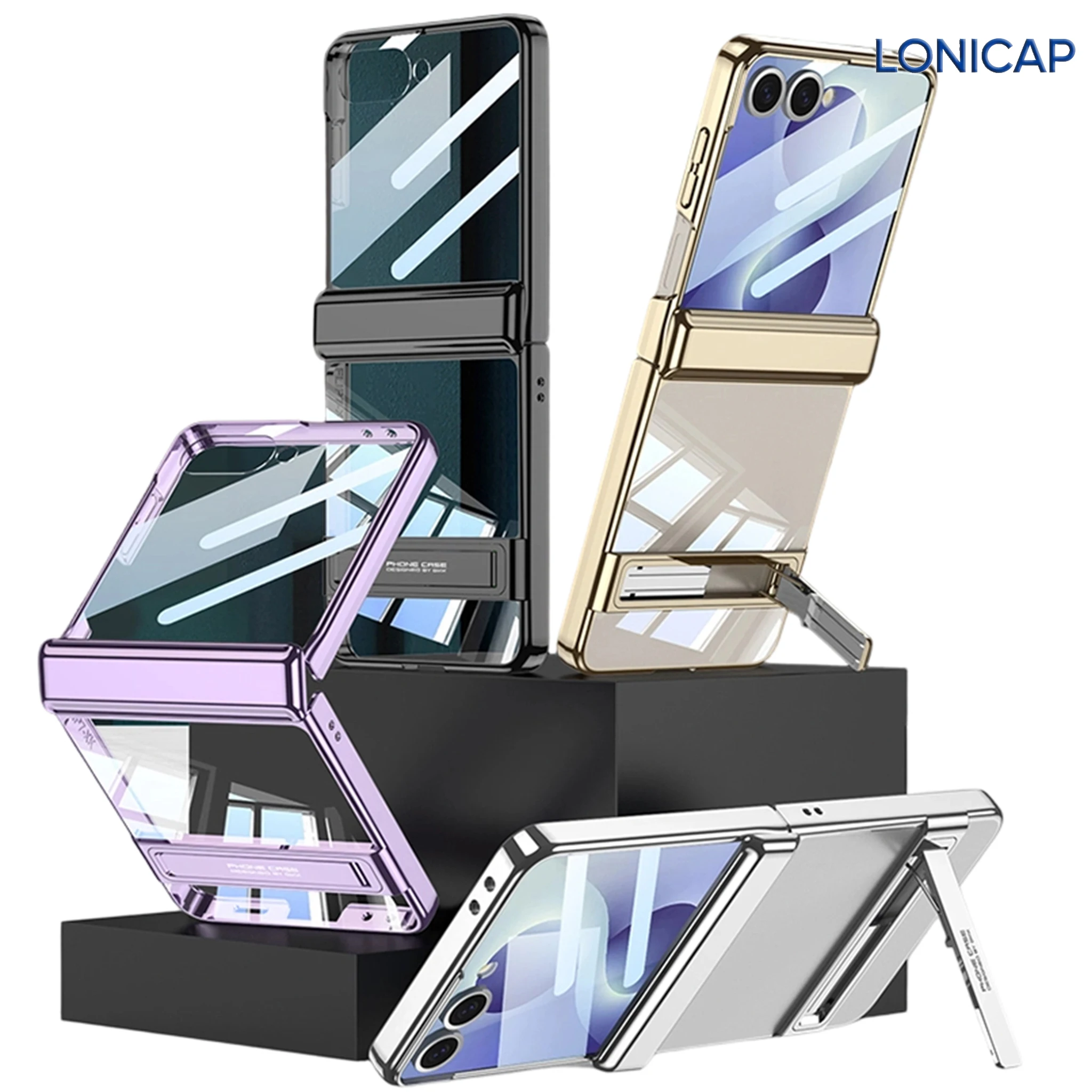 Phone Case For Samsung Galaxy Z Flip 8/7 Magnetic Hinge Kickstand Built-in Cover Screen Film Clear Luxury Shockproof Hard Covers
Phone Case For Samsung Galaxy Z Flip 8/7 Magnetic Hinge Kickstand Built-in Cover Screen Film Clear Luxury Shockproof Hard Covers