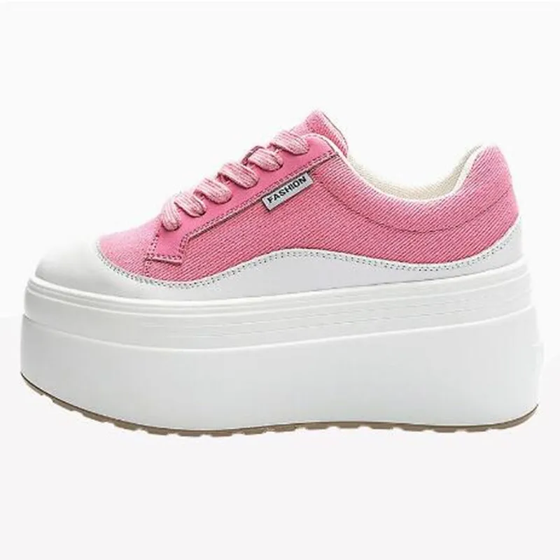 8cm Canvas Genuine Leather Women Pink New Fashion Sneakers Platform Shoes Wedge Hidden Heel Ladies Summer Mixed Color Vulcanize
8cm Canvas Genuine Leather Women Pink New Fashion Sneakers Platform Shoes Wedge Hidden Heel Ladies Summer Mixed Color Vulcanize