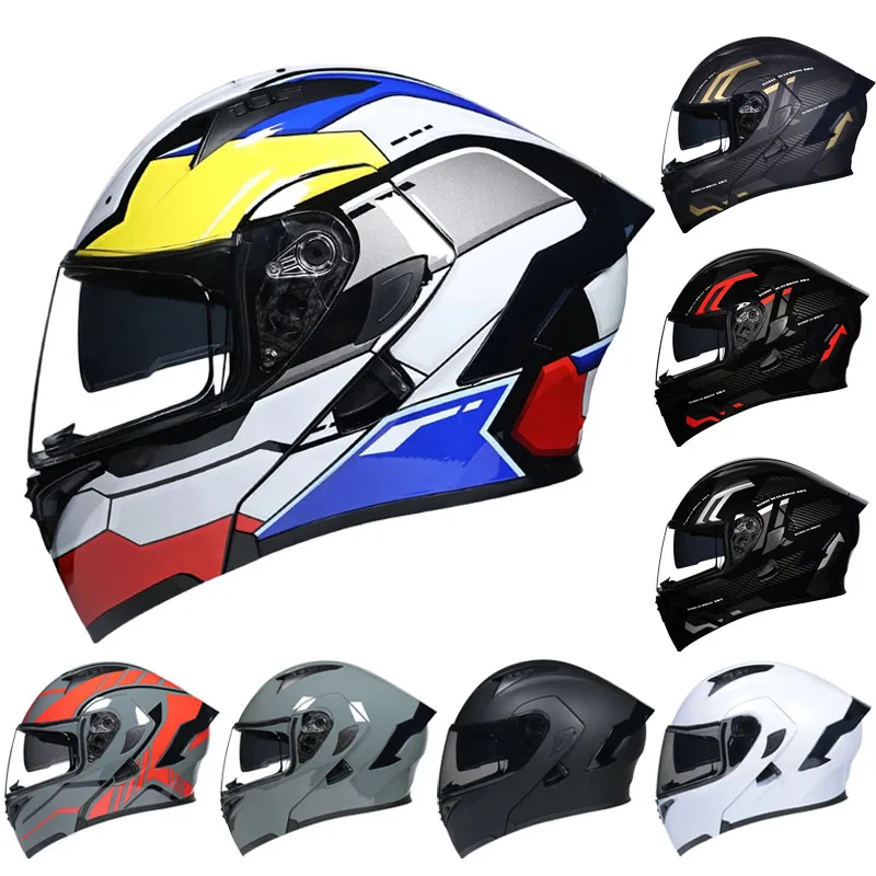 Hot Sales Flip Up Motorcycle Helmet Double Lens Full Face Helmet High Quality DOT Approved Moto Cascos Motociclistas Capacete
Hot Sales Flip Up Motorcycle Helmet Double Lens Full Face Helmet High Quality DOT Approved Moto Cascos Motociclistas Capacete