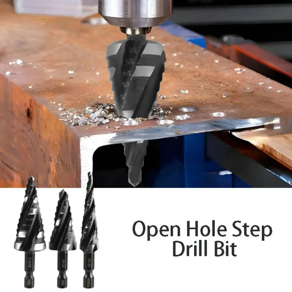 3 Piece Set Step Drill Bit Bearing Steel Stainless Steel Four Slot Expansion Drill Four Spiral Flute 5 Piece Set
3 Piece Set Step Drill Bit Bearing Steel Stainless Steel Four Slot Expansion Drill Four Spiral Flute 5 Piece Set