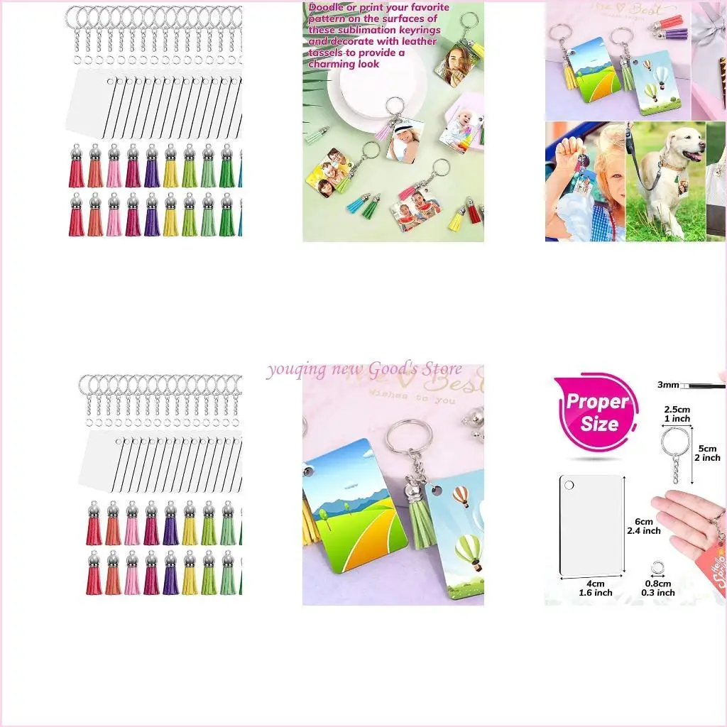 57QA Sublimation Keychain Blank Rectangle 80 Pcs Sublimation Blank Products Batch Heat Press Transfer Double-sided Keychain
57QA Sublimation Keychain Blank Rectangle 80 Pcs Sublimation Blank Products Batch Heat Press Transfer Double-sided Keychain