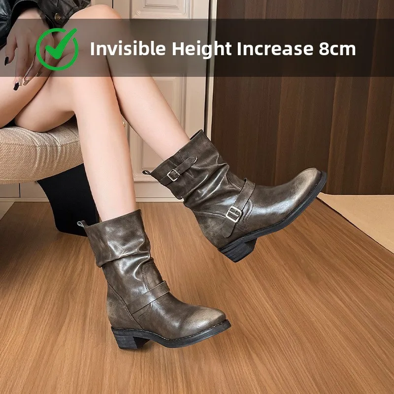 Retro Western Boots Women's Knight Boots Belted Chunky Heel Versatile Comfortable Thick Bottom Boots Punk Style High Tube
Retro Western Boots Women's Knight Boots Belted Chunky Heel Versatile Comfortable Thick Bottom Boots Punk Style High Tube