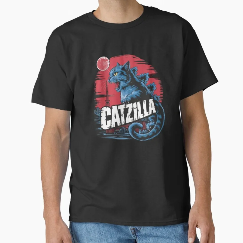 Japanese Art Funny Cat Catzilla king of monster 100% cotton printed t shirt for cat lover large size Adult tops S-6XL
Japanese Art Funny Cat Catzilla king of monster 100% cotton printed t shirt for cat lover large size Adult tops S-6XL