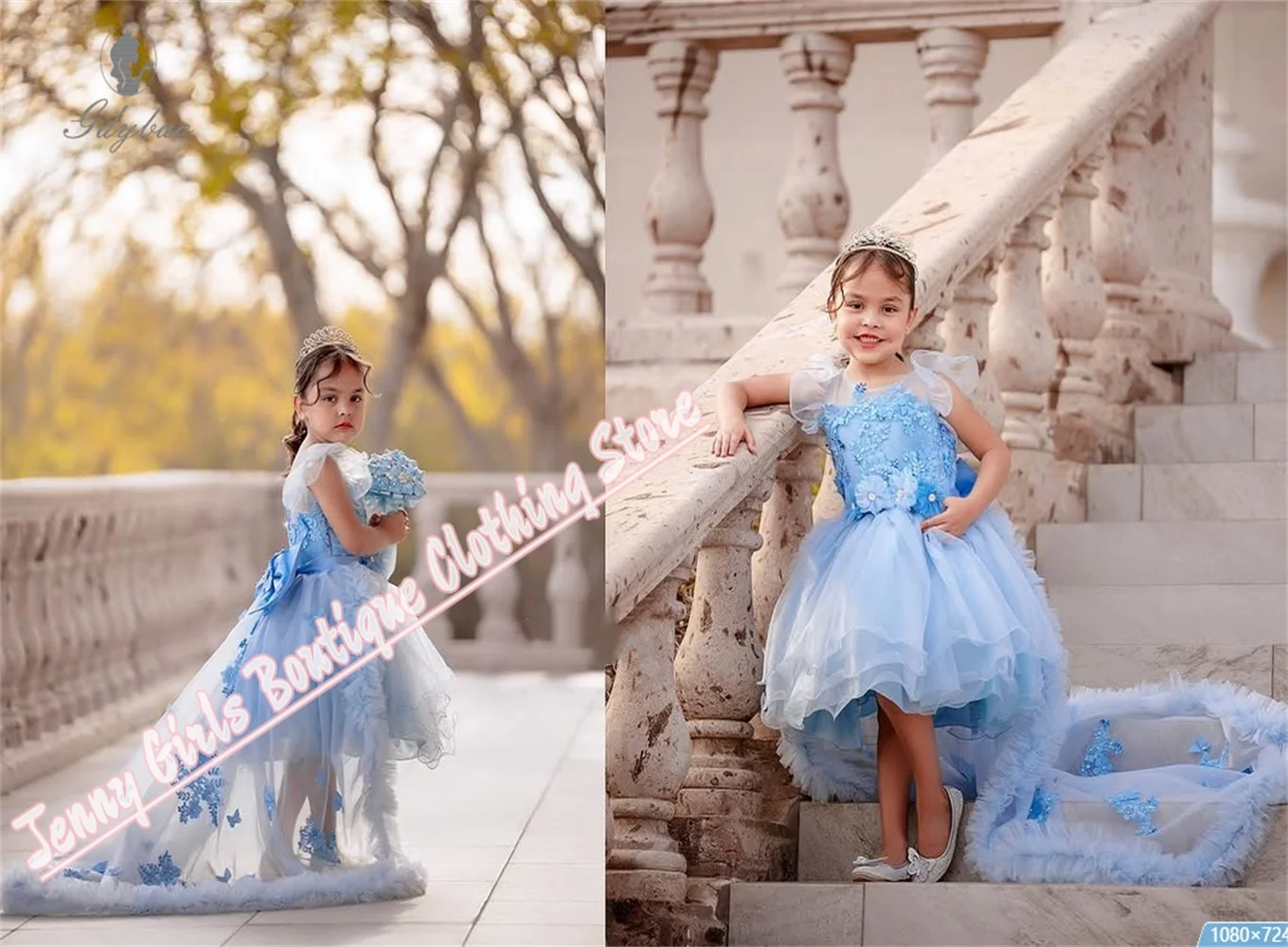 Light Blue Transparent Round Neck Cute Girl Wedding Dress Trailing Bow Pleated First Sacrament kids PromDress
Light Blue Transparent Round Neck Cute Girl Wedding Dress Trailing Bow Pleated First Sacrament kids PromDress