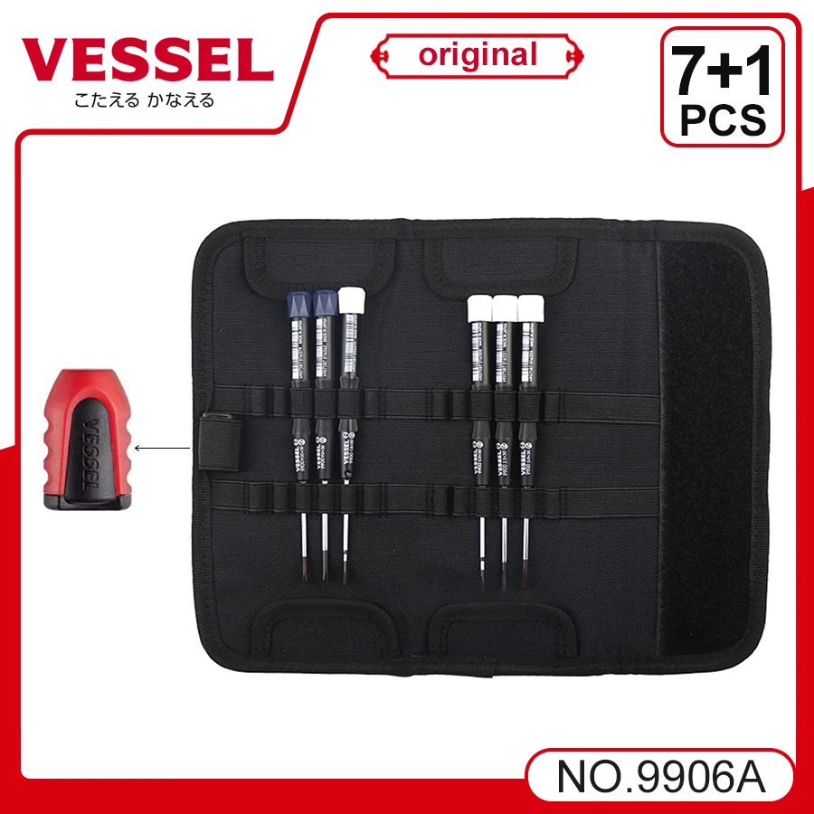 Набор прецизионных отверток VESSEL 990 (1 комплект) для Phillips, шлицевых, Torx, шестигранных, магнитный, для ремонта ноутбуков и часов
Набор прецизионных отверток VESSEL 990 (1 комплект) для Phillips, шлицевых, Torx, шестигранных, магнитный, для ремонта ноутбуков и часов