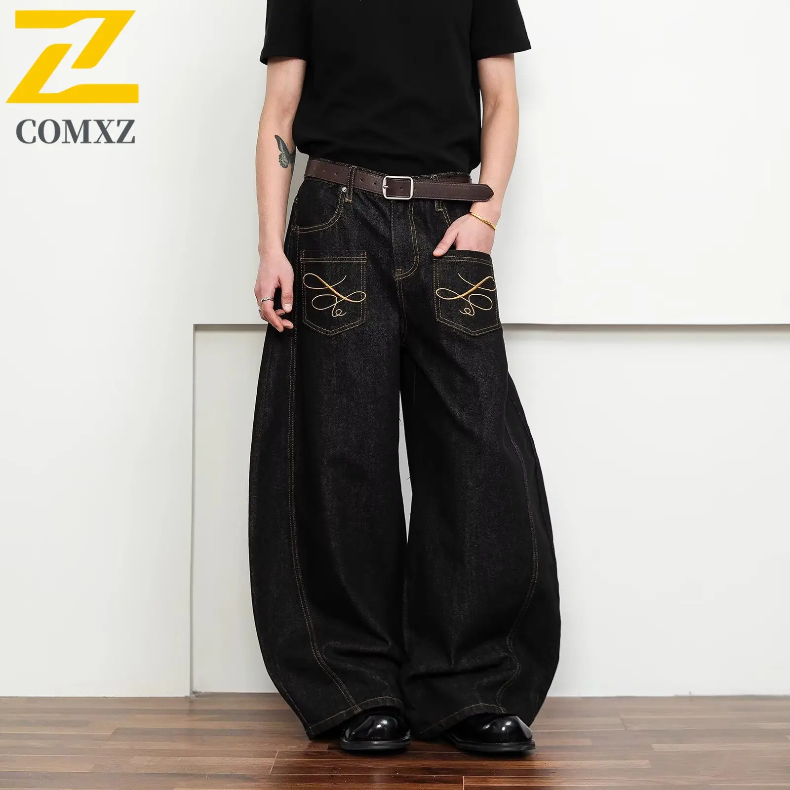 Hot Girl Vintage Wide Leg Jeans Women's All-Season Embroidery Design Sense Baggy Machete Denim Pants Men's Loose Black Trousers
Hot Girl Vintage Wide Leg Jeans Women's All-Season Embroidery Design Sense Baggy Machete Denim Pants Men's Loose Black Trousers