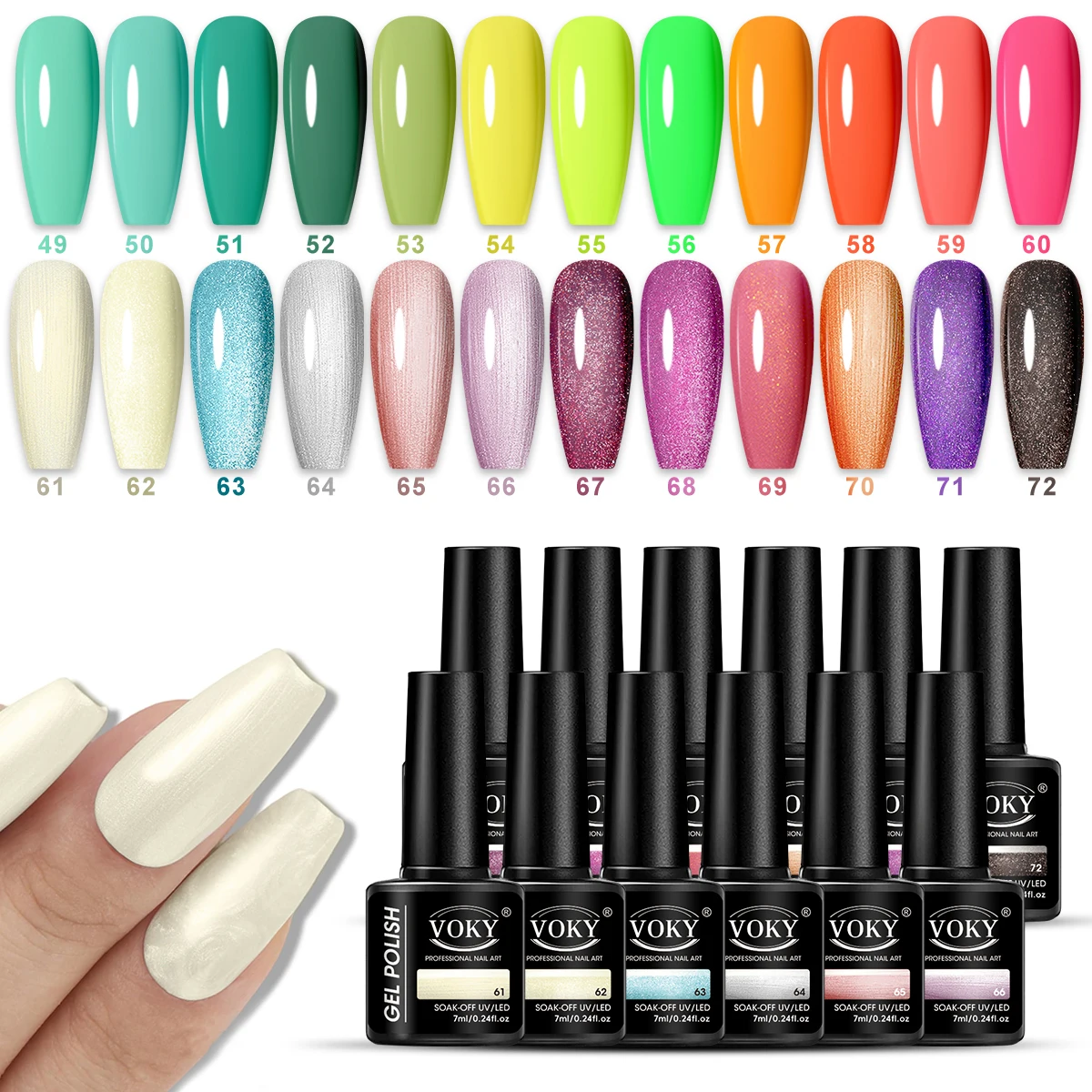 24PCS Neon & Glitter Gel Nail Polish Set, Bright Summer Colors + Shimmer Glitter, Soak Off UV/LED Cured Gel Polish Kit
24PCS Neon & Glitter Gel Nail Polish Set, Bright Summer Colors + Shimmer Glitter, Soak Off UV/LED Cured Gel Polish Kit
