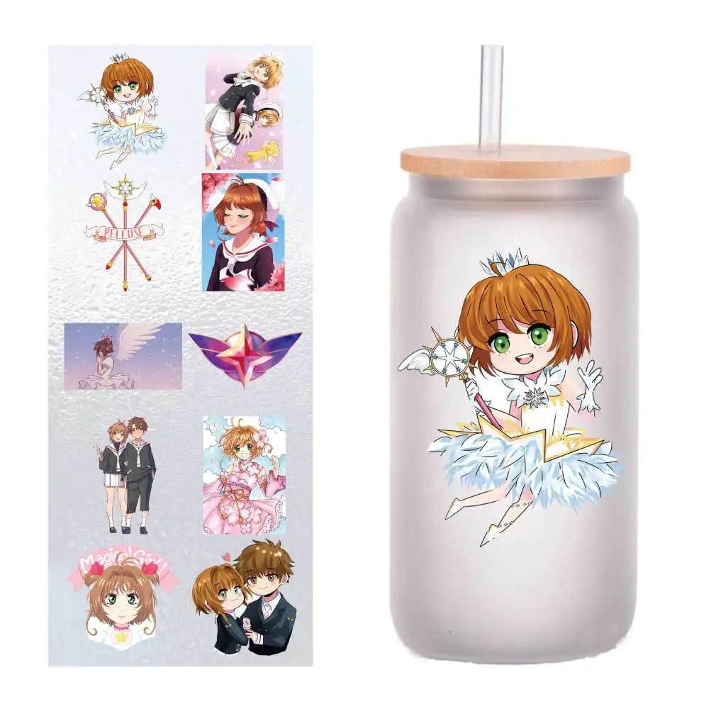 10 sheets of four-inch magic card girl UV transfer stickers crystal label pen cup sticker customization
10 sheets of four-inch magic card girl UV transfer stickers crystal label pen cup sticker customization