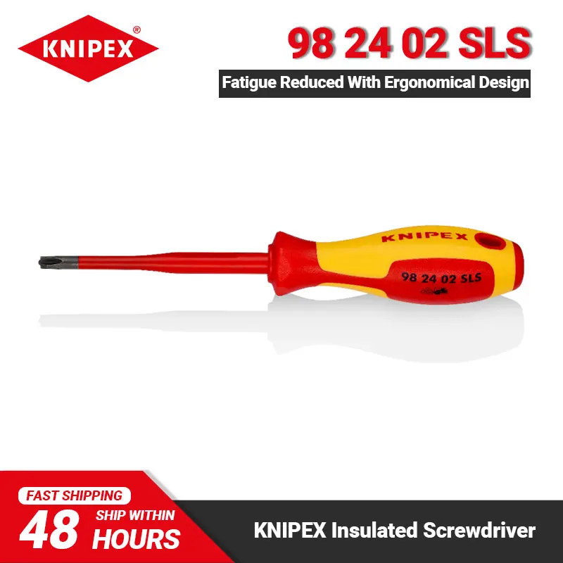 Тестированная отвертка KNIPEX 98 24 02 SLS plusминус VDE, легкая отвертка с ручкой предотвращает скатывание
Тестированная отвертка KNIPEX 98 24 02 SLS plusминус VDE, легкая отвертка с ручкой предотвращает скатывание