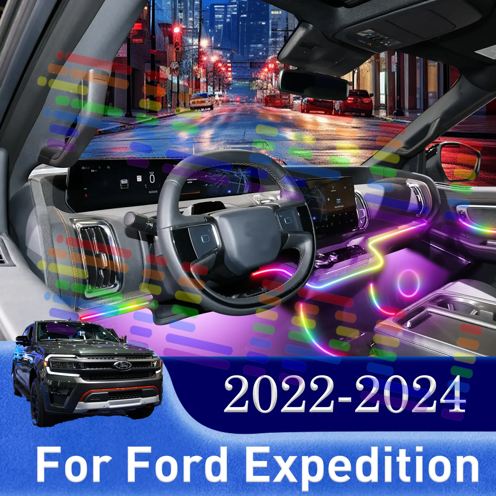 Для салона автомобиля Ford Expedition, окружающее освещение для настроения, RGB, 64-цветный светодиодный комплект, легкий зажим для установки, атмосферный комплект
Для салона автомобиля Ford Expedition, окружающее освещение для настроения, RGB, 64-цветный светодиодный комплект, легкий зажим для установки, атмосферный комплект