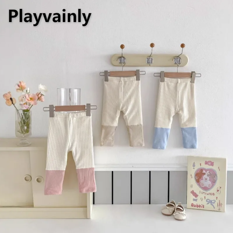 Korean Style Baby Ribbed Leggings Fleece-Lined Warm Pants with Patchwork Design Winter Infant Toddler Skinny Trousers Z714
Korean Style Baby Ribbed Leggings Fleece-Lined Warm Pants with Patchwork Design Winter Infant Toddler Skinny Trousers Z714