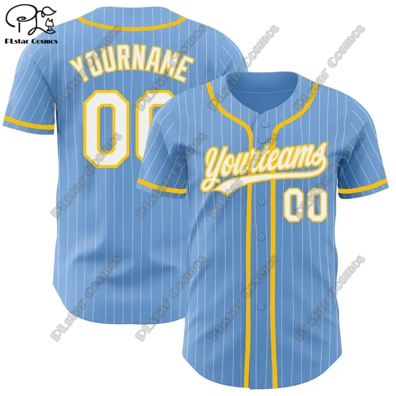 New custom 3D printing men's and women's baseball shirts summer short-sleeved sports and leisure pinstripe series T-3
New custom 3D printing men's and women's baseball shirts summer short-sleeved sports and leisure pinstripe series T-3