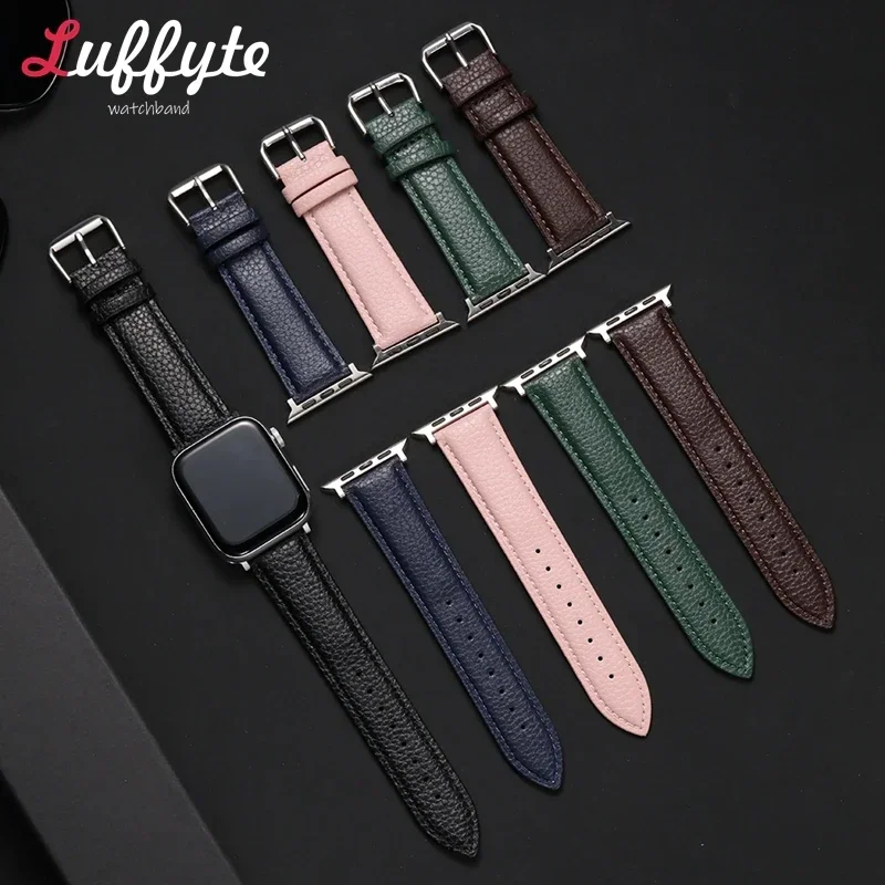 Litchi Grain Leather Wristwatch Strap for Apple Watch 1-10 SE Ultra Women Men Band for Iwatch 49/46/45/44/42/41/40/38mm Belt
Litchi Grain Leather Wristwatch Strap for Apple Watch 1-10 SE Ultra Women Men Band for Iwatch 49/46/45/44/42/41/40/38mm Belt