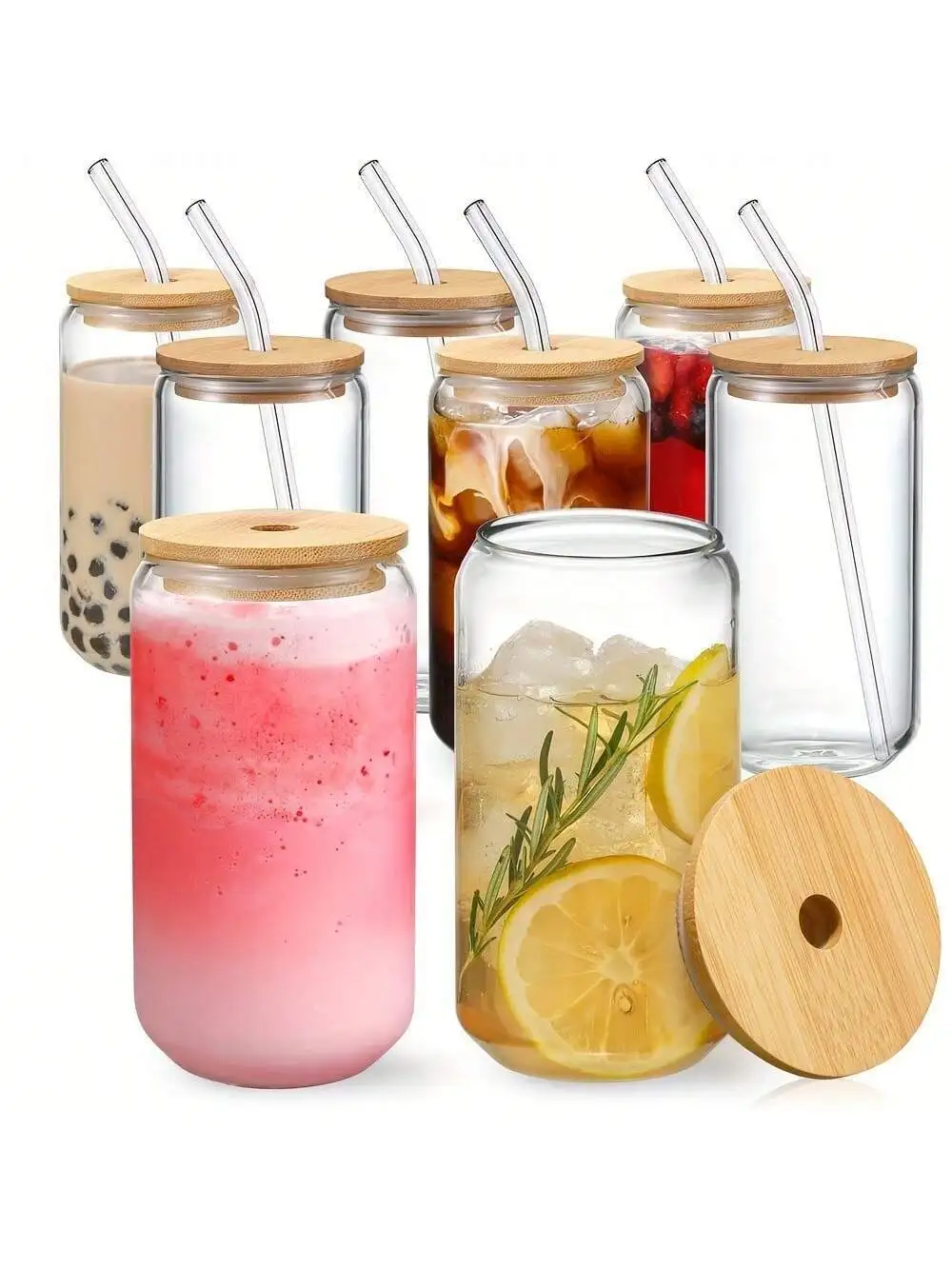 High Borosilicate Drinking Cups, Cute Reusable Boba Bottles, Ice Coffee Cups, Tea, For Restaurant Drinking Glasses With Lids And
High Borosilicate Drinking Cups, Cute Reusable Boba Bottles, Ice Coffee Cups, Tea, For Restaurant Drinking Glasses With Lids And